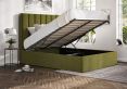 Amalfi Hugo Olive Upholstered Ottoman Compact Double Bed Frame Only