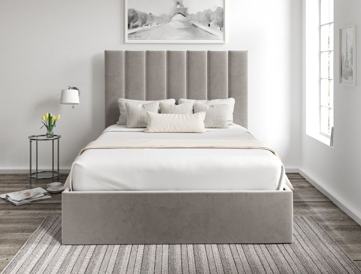 Amalfi Hugo Platinum Upholstered Ottoman Single Bed Frame Only