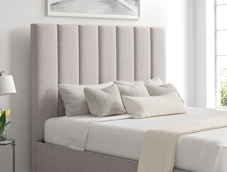 Amalfi Trebla Chalk Upholstered Ottoman Single Bed Frame Only