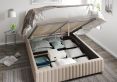 Naples Ottoman Eire Linen Off White Double Bed Frame Only