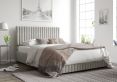 Naples Ottoman Silver Kimiyo Linen Twill Compact Double Bed Frame Only