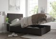 Naples Ottoman Charcoal Saxon Twill King Size Bed Frame Only