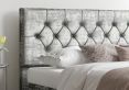 Rimini Ottoman Distressed Velvet Platinum Double Bed Frame Only