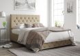 Rimini Ottoman Eire Linen Natural Double Bed Frame Only