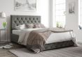Rimini Ottoman Granite Kimiyo Linen King Size Bed Frame Only