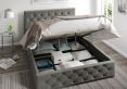 Rimini Ottoman Granite Kimiyo linen Compact Double Bed Frame Only