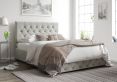 Rimini Ottoman Silver Kimiyo Linen King Size Bed Frame Only