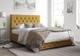 Rimini Ottoman Plush Velvet Ochre Double Bed Frame Only