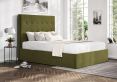 Piper Hugo Olive Upholstered Ottoman Double Bed Frame Only