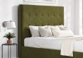 Piper Hugo Olive Upholstered Ottoman Super King Size Bed Frame Only