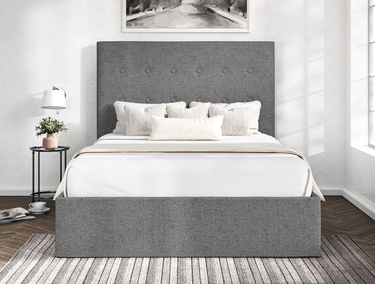 Piper Arran Pebble Upholstered Ottoman Double Bed Frame Only