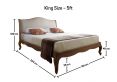 Amelia Oak Bed Frame - LFE - King Size Bed Frame Only