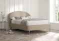 Eclipse Upholstered Bed Frame - Compact Double Bed Frame Only - Arran Natural