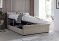 Ascot Natural Stone Upholstered Sleigh Ottoman - Double Bed Frame Only