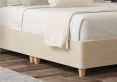 Shallow Naples Cream Upholstered King Size Base On Legs Only