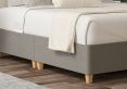Shallow Siera Silver Upholstered King Size Base On Legs Only