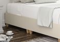 Shallow Teddy Cream Upholstered King Size Base On Legs Only