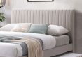 Bexley Natural Oat Upholstered Double Bed Frame With Underbed Frame