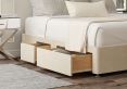 Continental 2+2 Drawer Naples Cream Upholstered Compact Double Base Only