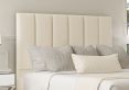 Empire Teddy Cream Upholstered Compact Double Headboard and Side Lift Ottoman Base