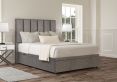 Empire Heritage Steel Upholstered King Size Headboard and Side Lift Ottoman Base