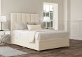 Empire Teddy Cream Upholstered Super King Size Headboard and Side Lift Ottoman Base