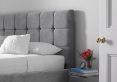 Bromley Shetland Nickel Upholstered Ottoman Compact Double Bed Frame Only