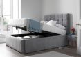Bromley Silver Glitz Upholstered Ottoman Compact Double Bed Frame Only