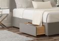 Henley Siera Silver Upholstered Double Headboard and 2 Drawer Base