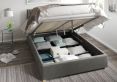 Levisham Ottoman Granite Kimiyo Linen Compact Double Bed Frame Only
