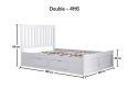 Madison White 4 Drawer Wooden Double Bed Frame Only