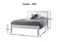 Malmo White Wooden Bed Frame - Double Bed Frame Only
