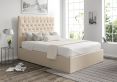 Maxi Linea Linen Upholstered Ottoman Double Bed Frame Only