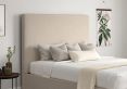 Napoli Boucle Ivory Upholstered Ottoman Super King Size Bed Frame Only