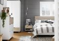 Stockholm White Double Bed Frame Only