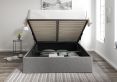 Turin Arran Pebble Upholstered Ottoman Compact Double Bed Frame Only