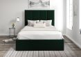 Turin Hugo Bottle Green Upholstered Ottoman Compact Double Bed Frame Only