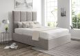 Turin Hugo Platinum Upholstered Ottoman Compact Double Bed Frame Only