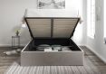 Turin Hugo Platinum Upholstered Ottoman Compact Double Bed Frame Only