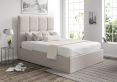 Turin Linea Fog Upholstered Ottoman Compact Double Bed Frame Only