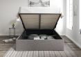 Turin Trebla Charcoal Upholstered Ottoman Single Bed Frame Only