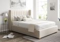 Essentials Winged Off White Ottoman King Size Bed Frame