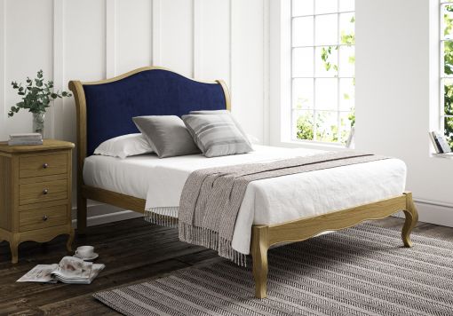Lyon Arran Natural Upholstered Oak Bed Frame - LFE - Bed Frame Only