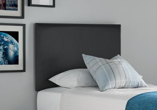 Deluxe Square Linoso Charcoal Upholstered Headboard