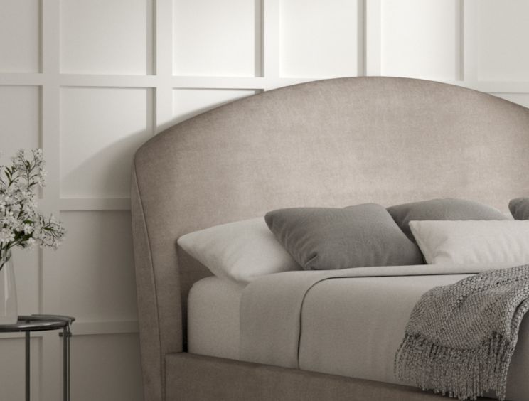 Eclipse Upholstered Bed Frame - King Size Bed Frame Only - Naples Silver