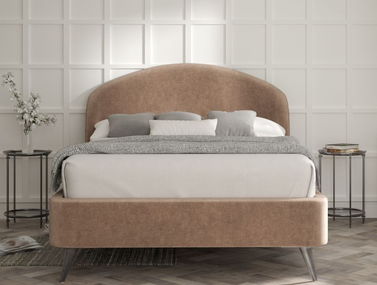 Eclipse Upholstered Bed Frame - Double Bed Frame Only - Savannah Mocha