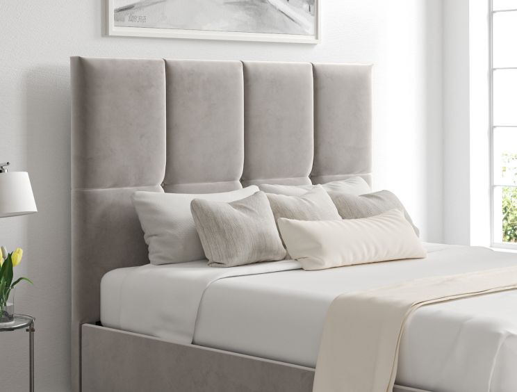 Turin Hugo Platinum Upholstered Ottoman Single Bed Frame Only