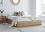 Molle Oak Finish Ottoman Double Bed Frame