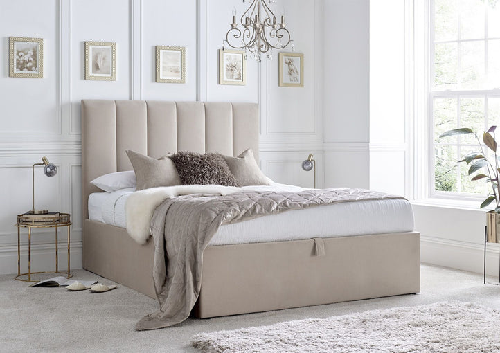 Beige upholstered beds - Time4Sleep