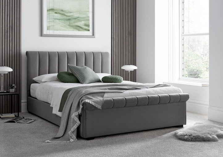 Grey Sleigh Beds - Time4Sleep